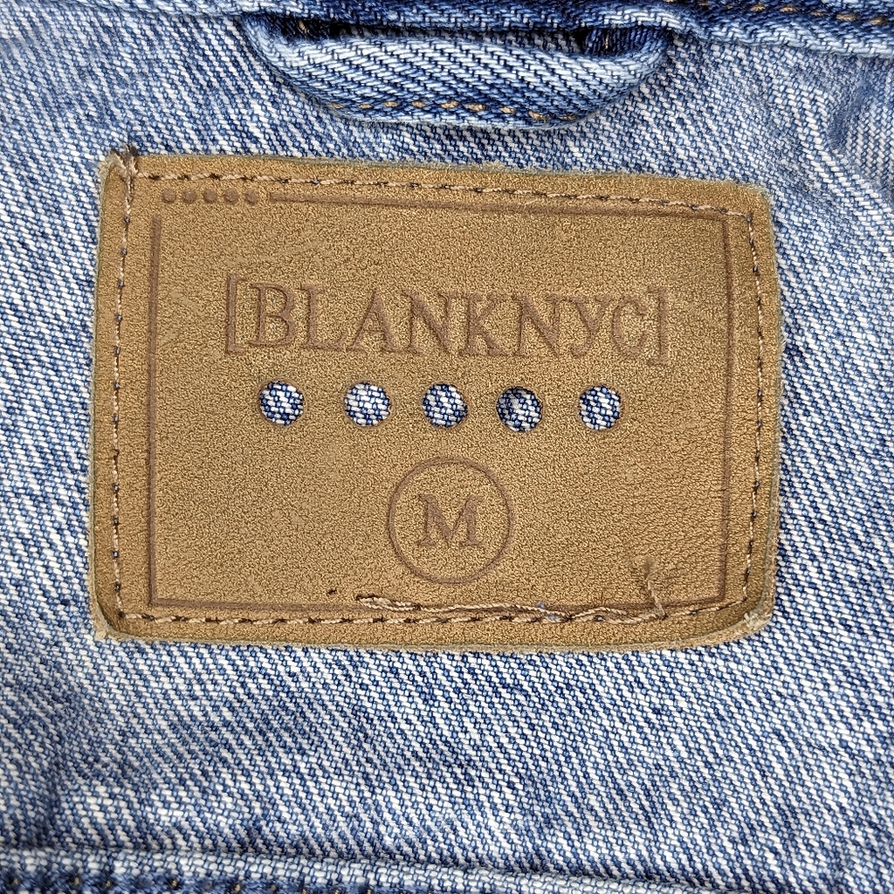BlankNYC Pub Crawl Denim Jacket Size Medium - Picture 7 of 8